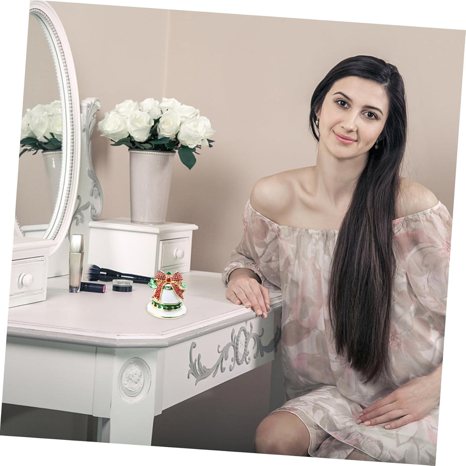 Christmas Bell Jewelry Box Alloy Craft Storage Box Xmas Adornment for Christmas Decorations