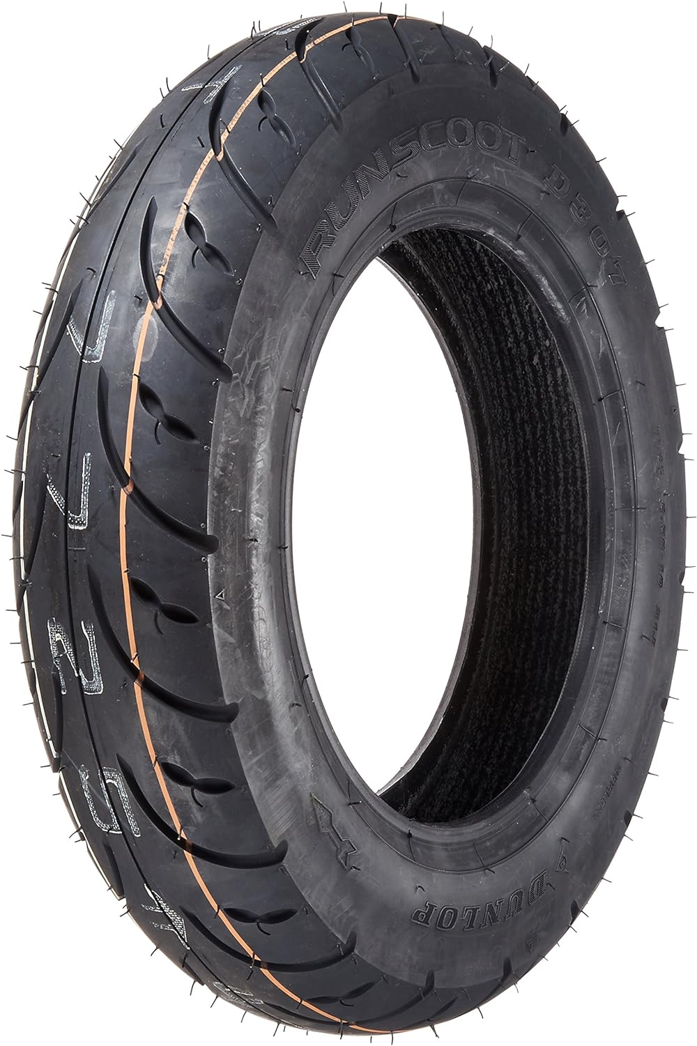 DUNLOP RUNSCOOT D307 Motorcycle Tire Scooter, Front and Rear Wheels, 90/100-10, 53J, Tubeless Type (TL) 305515 for Motorcycles image number 3
