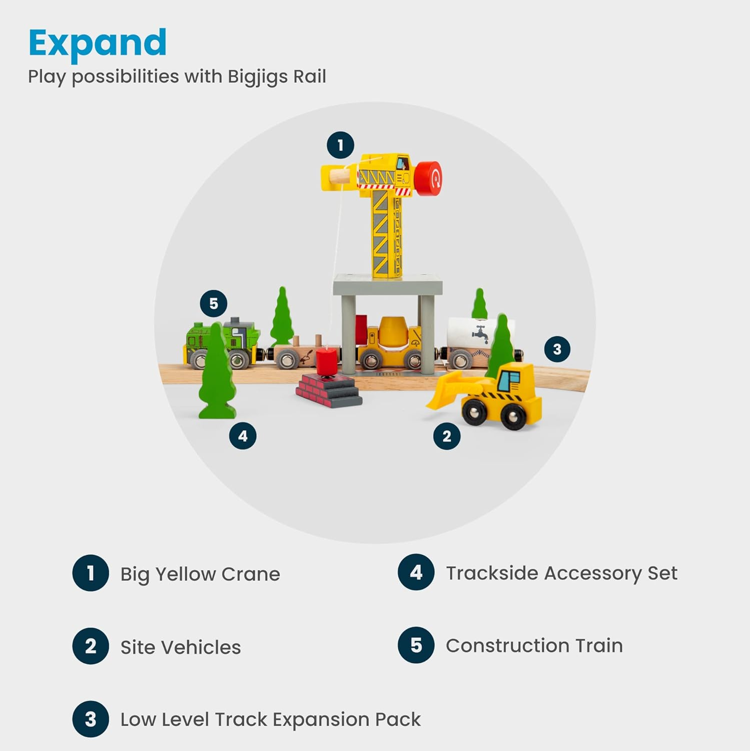Bigjigs Rail Magnetic Big Yellow Crane - Other Major Wooden Rail Brands Are Compatible image number 5