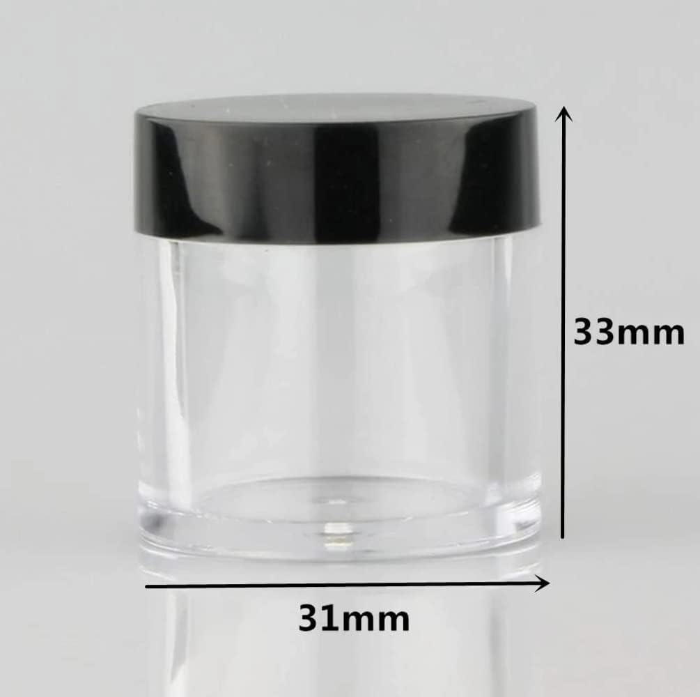 Clear Plastic Jar with Black Lid (10Gm) image number 1