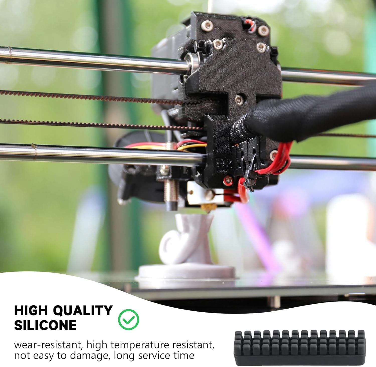 6PCS 3D Printer Accessories Nozzle Brush Replacement Kit - Hotbed Mounted Silicone Wiper Cleaning Nozzle Brush 3D Printer Accessories Hotbed Mounted Cleaning Tool ONLY for A1 Mini image number 4