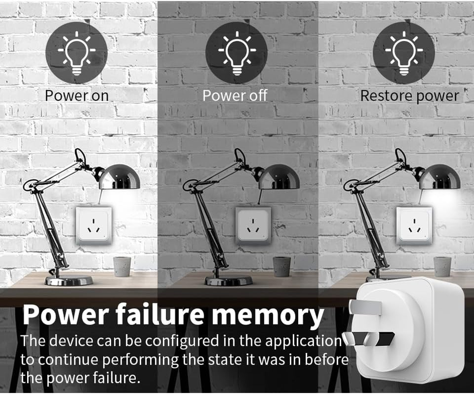 Uantii Tuya Smart Plug 16A Wifi Intelligent Socket Outlet AU Plug Wireless Remote Timing Support Alexa and Google Home (Single Plug) image number 5