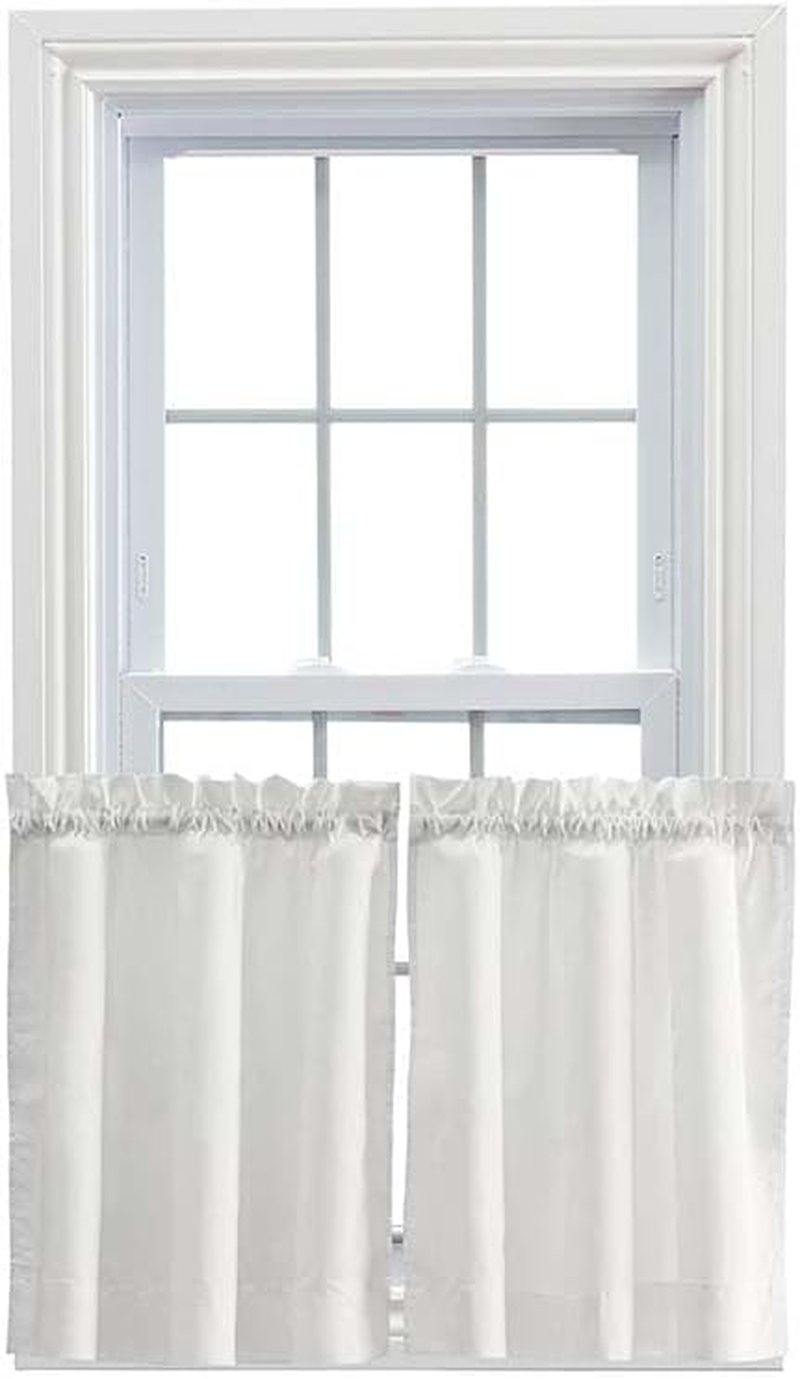Ellis Curtain Stacey Ruffled Filler Valance, White, 54" X 13"