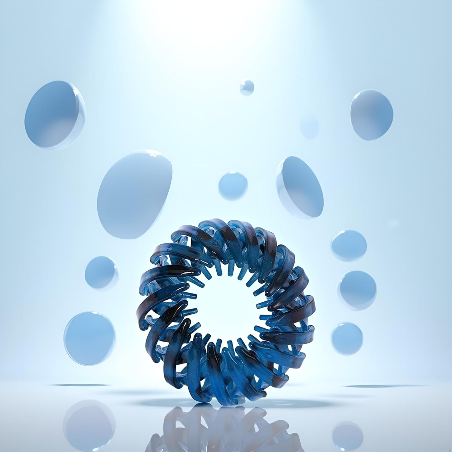 Bird'S Nest Hair Clips, Birds Nest Hair Clips,Vintage Bird'S Nest Bun Meatball Head Hair Claw Clamps Expandable Ponytail Holder Clintage Bun Holder Clamps, Expandable Ponytail Accessories, Blue image number 6