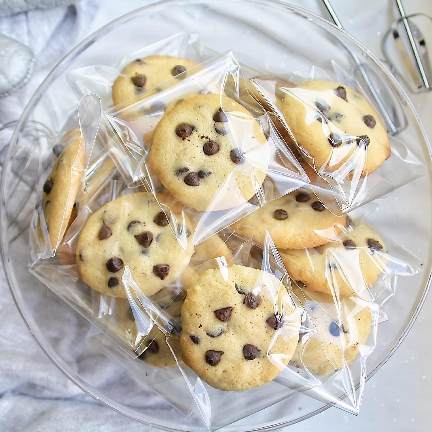 200 Pcs Clear Self Sealing Cellophane Bags,3.9 * 3.9In Resealable Cellophane Bag for Packaging Cookies, Candy and Products image number 4