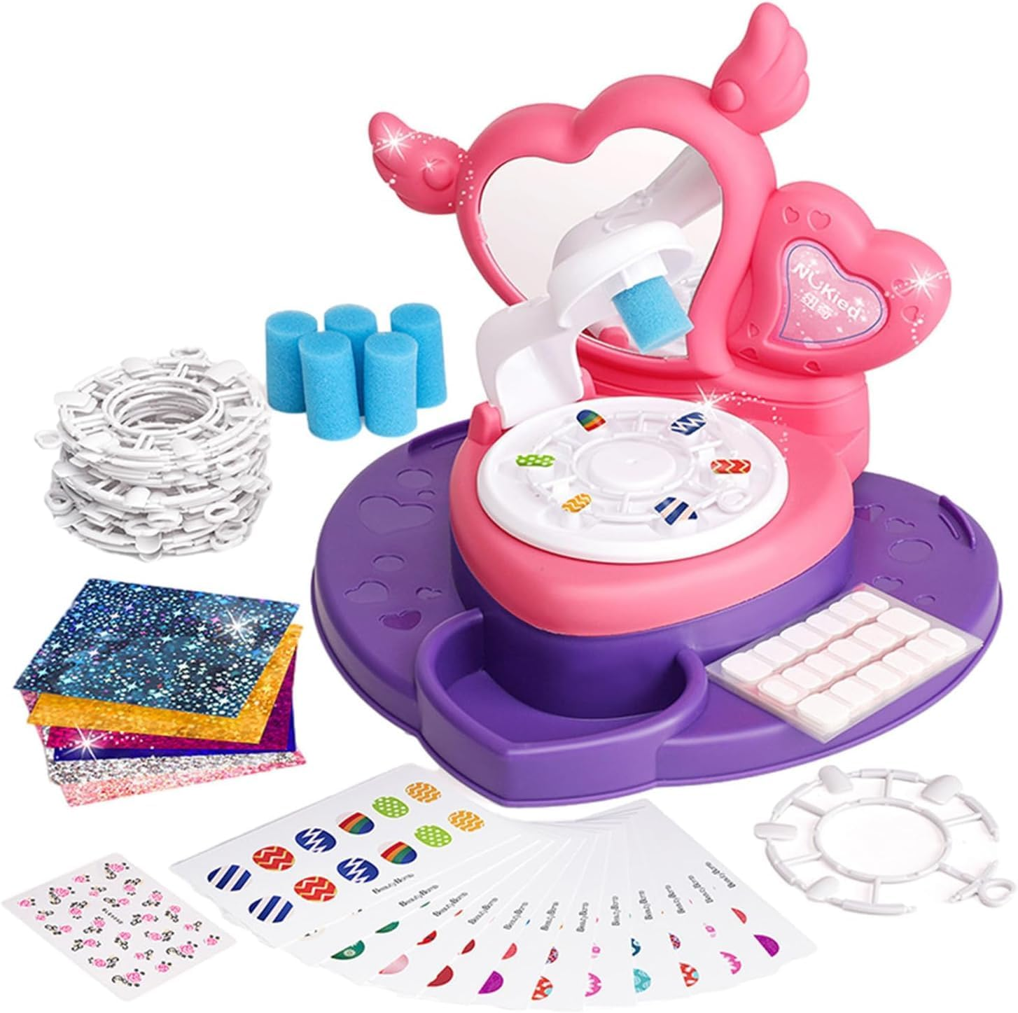 Nail Stamper Set - Cute Childrens Nail Art Kit, Creative Nail Machine Toy for Christmas, Nail Stickers Nail Art Kit, Nail Art Kit Nail Stamper, Nail Art Kit for Fun Nail Art Parties/893 image number 4