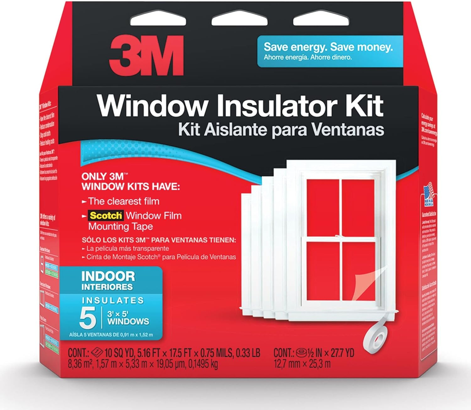 3M 2141W-6 Interior Shrink Film Window Kit image number 1