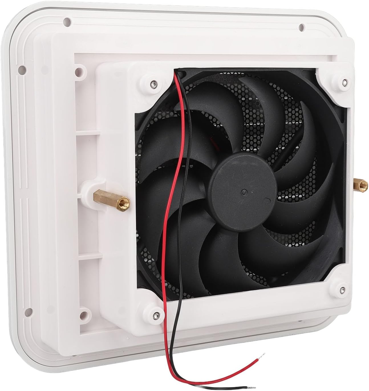 Jiawu RV Side Vent Fan, 24V 7.2W 3000RPM One Way Exhaust Fan, Strong Wind Air Vent Ventilation for Motorhome RV Caravan Trailer Boat Yacht Kitchen Bathroom, Easy to Install image number 4