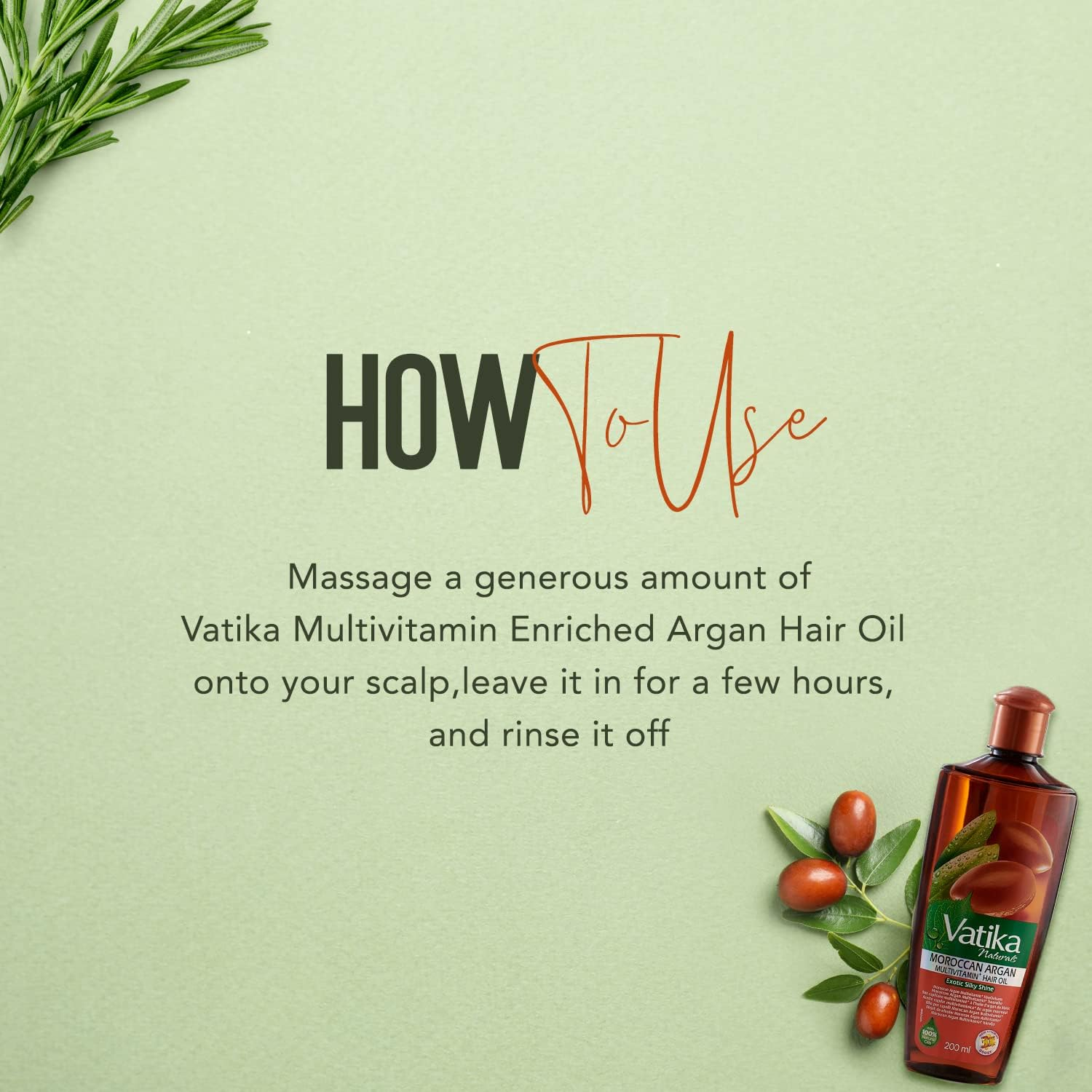 Vatika Naturals Argan Enriched Hair Oil - 200Ml | Multivitamin A, E & F | Brilliant Shines, Non-Greasy Formula | for Moisture Soft Hair image number 5