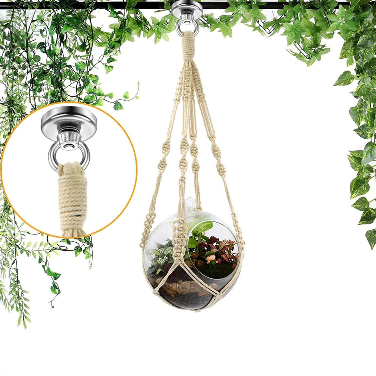 MIN CI Neodymium Magnets 120Lb Heavy Duty Pulling Force Rare Earth Magnets Super Strong Magnet with Countersunk Hole Eyebolt for Magnetic Fishing Salvage Underwater Retrieval 1.42 Inch image number 5