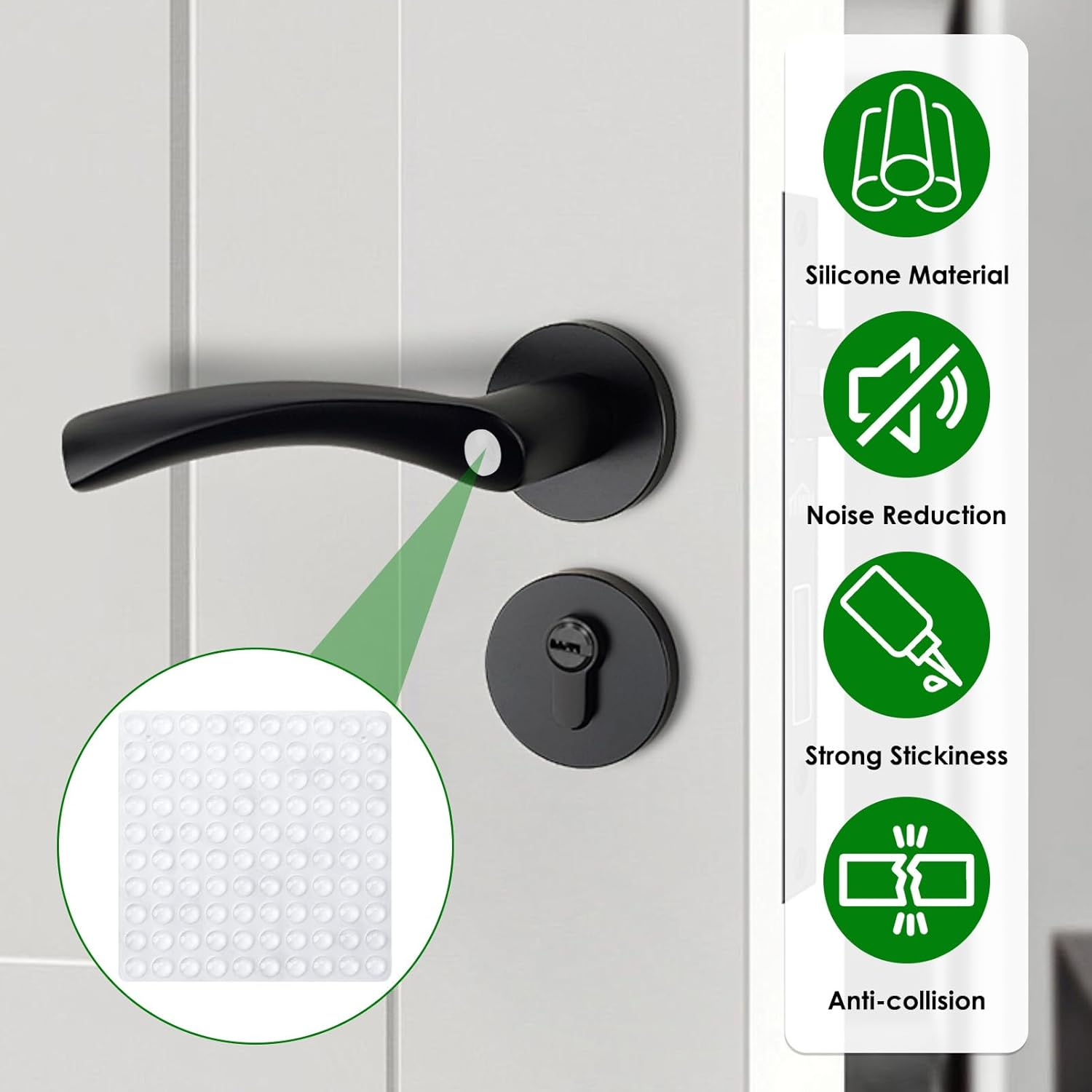 100 Pcs Silicone round Clear Cabinet Door Bumpers, Silencer Cilicon for Door Cabinet Drawer Electronics Furniture, Adhesive Noise Damper Wall Protector Shock Absorbent Gel (6 X 2 Mm) - 6 X 2Mm Clear image number 6