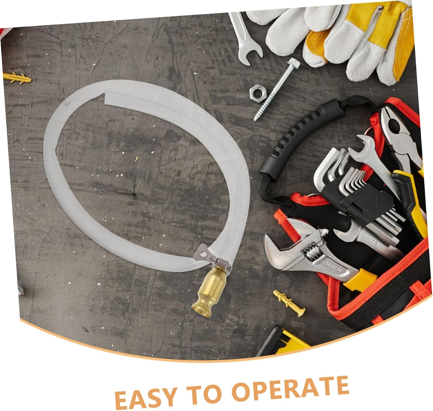 CLISPEED Self-Priming Fluid Transfer Pump Manual Automotive Siphon for Brake System Bleeding Liquid Transfer Tool Suction Hose image number 3