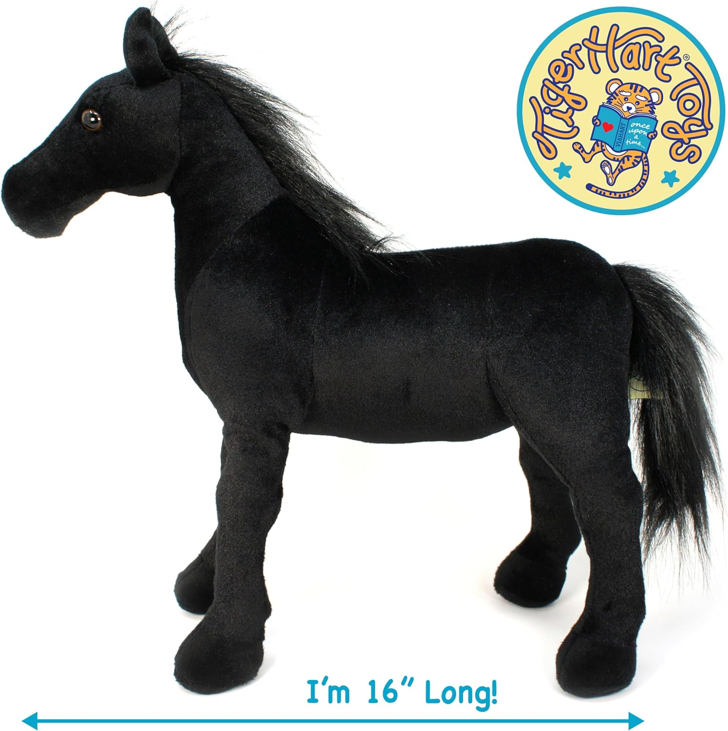 Ignacio the Black Stallion - 18 Inch Stuffed Animal Plush - by Tigerhart Toys image number 3
