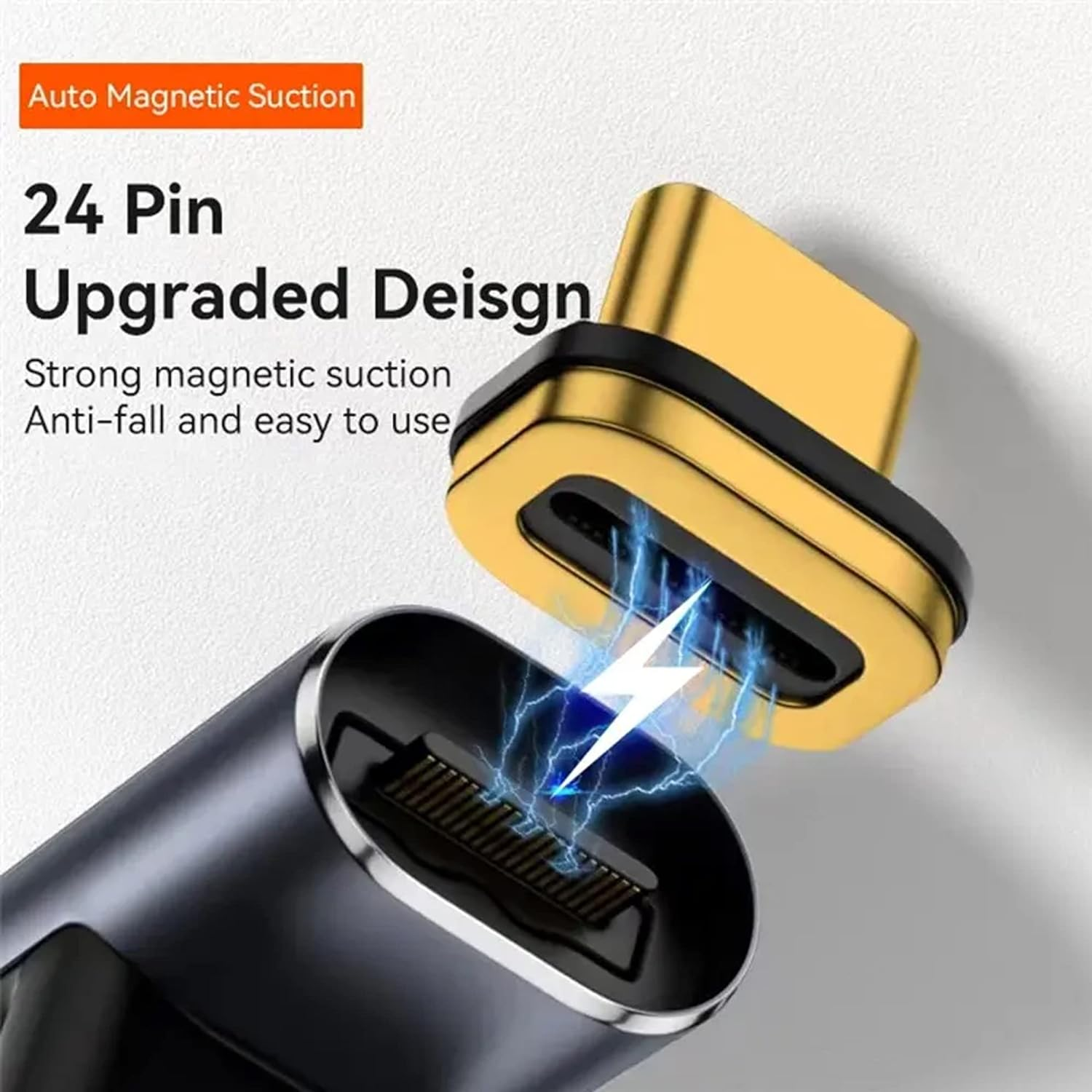 140W Magnetic USB C Adapter, USB C Male to USB C Female 40Gbps Connector for Steam Deck, Switch, Macbook Pro/Air, Laptop, Tablet, Mobile Phone and More Type C Devices image number 2