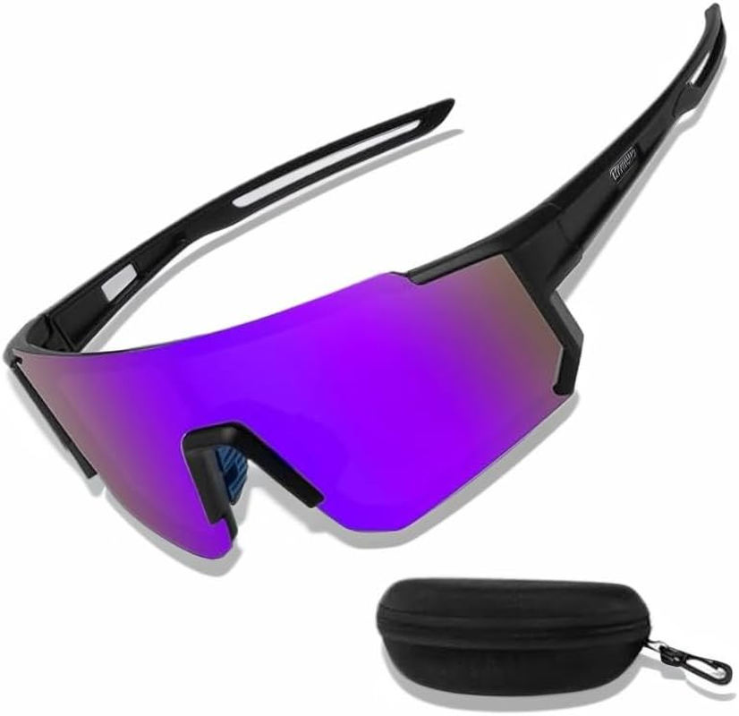 Polarized Sports Sunglasses for Men Women,Driving Fishing Cycling Mountain Bike Sunglasses UV400 Protection