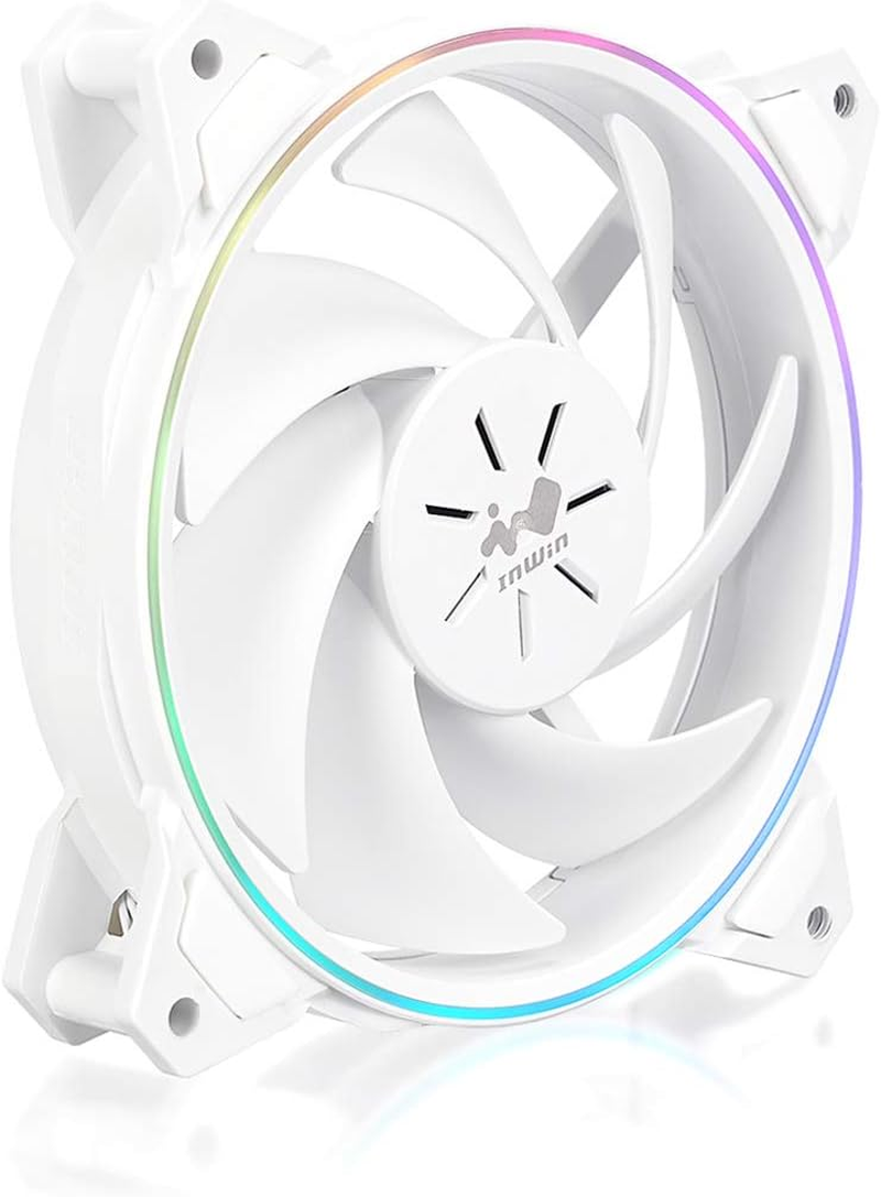 IN WIN Sirius Pure ASP120 RGB Fan Kit, 3-Pack, White, Desktop Compatible image number 3