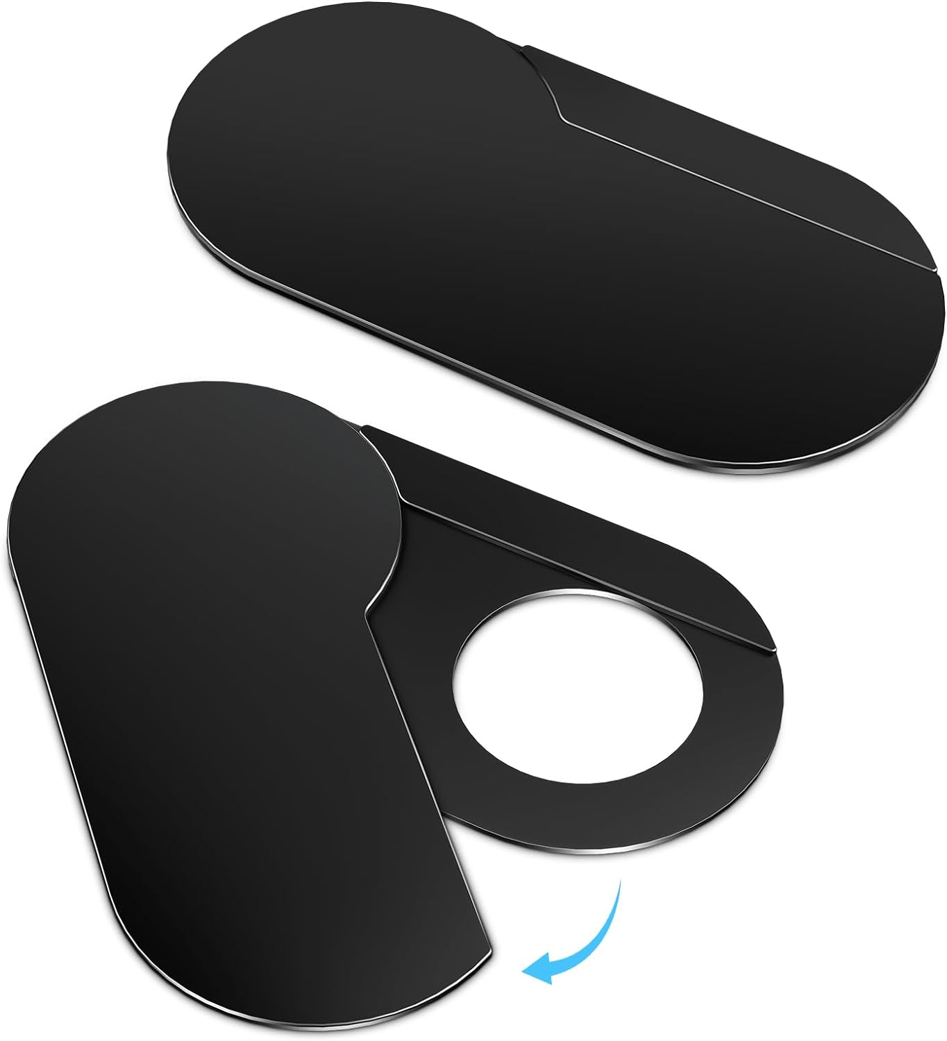 Cloudvalley Webcam Cover, Durable Metal 0.015 Inch Ultra-Thin Web Laptop Privacy Camera Covers for Macbook Air Pro, Ipad PC, Iphone Pad Smartphones, Flip Computer Accessories, 2-Pack Silver