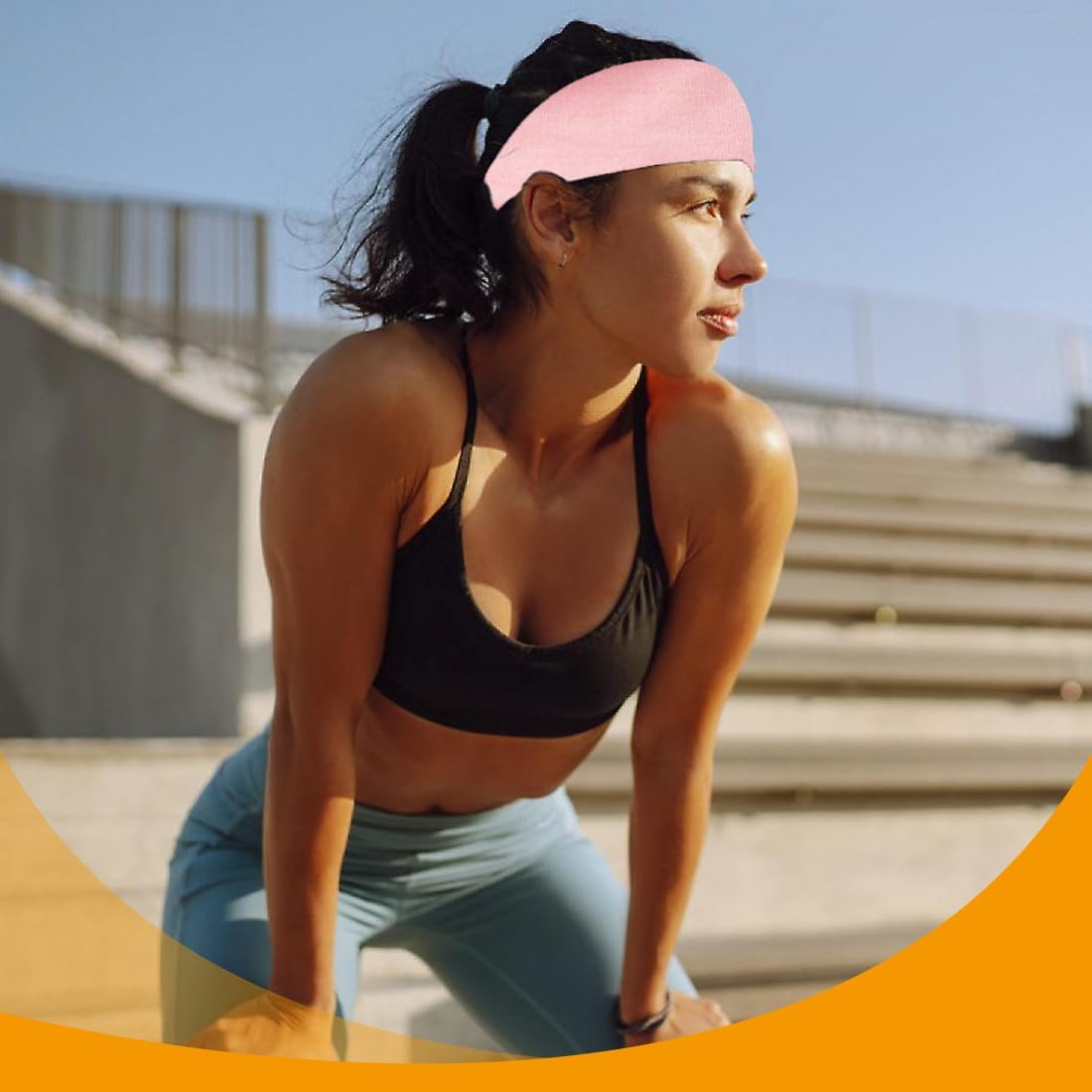 DLPRK 2 Pack Yoga Headbands, Elastic Hair Bands, Non-Slip Hair Band, Women, Sports, Running, Exercise, Gym image number 1