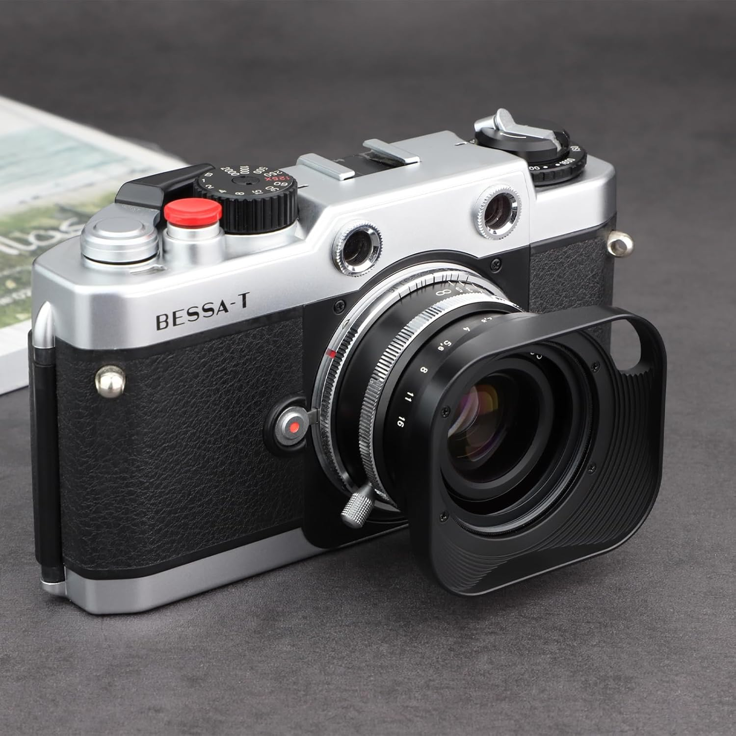 Haoge LH-VM13P Bayonet Square Metal Lens Hood Shade with Hollow Out Designed for Voigtlander 35Mm F2 1:2/35 Ultron Aspherical Vintage Line VM Lens Replace LH-12 image number 5