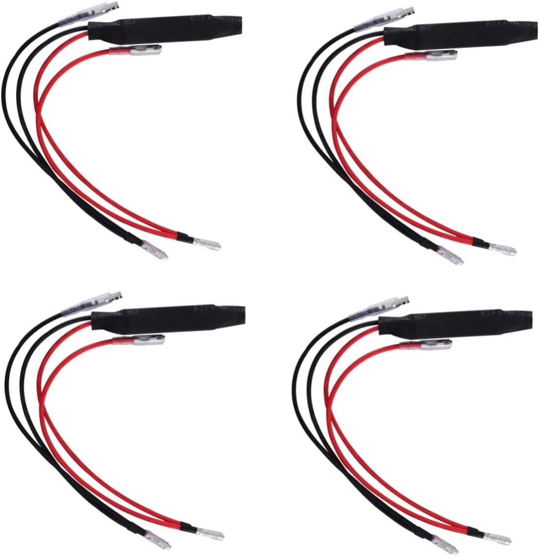 Universal 4Pcs LED Turn Signal Resistance Decoder Wire for Motorcycles, Signal Light Flash Controller with Unilateral Lead, Indicator Resistor Adaptor for Motorbike Indicator