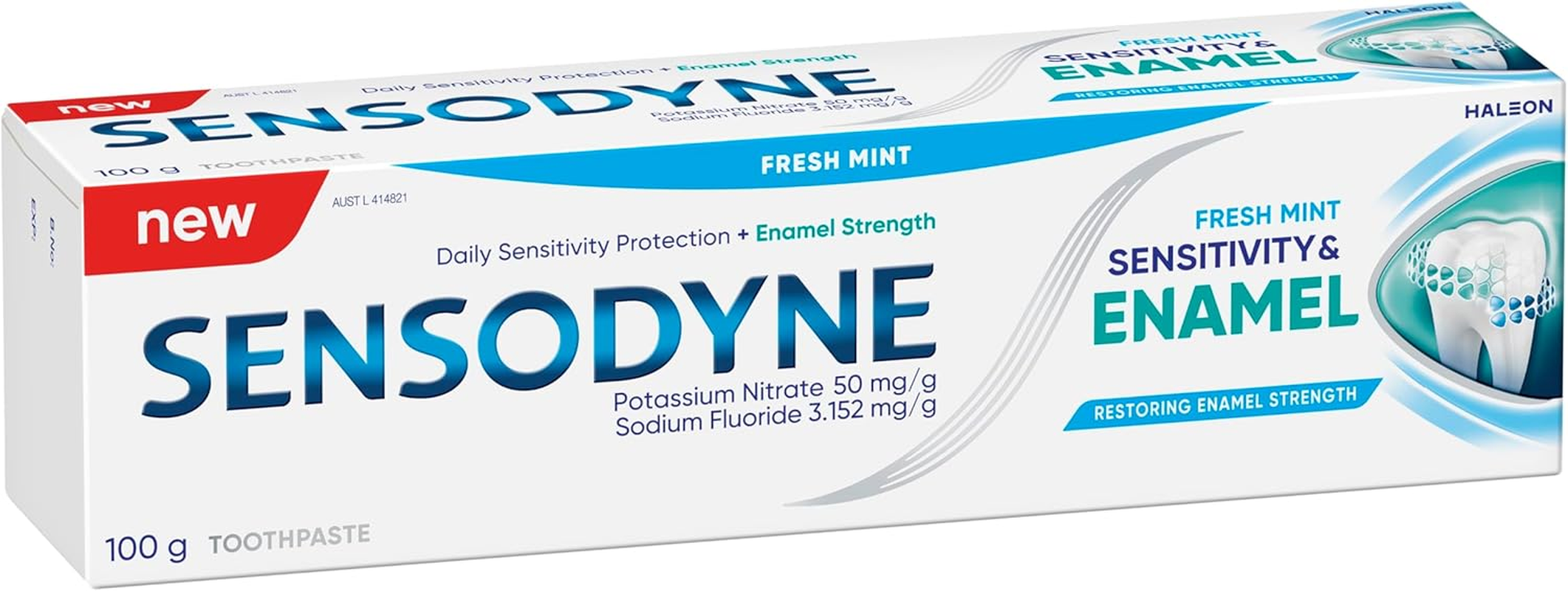 Sensodyne Toothpaste, Sensitivity & Enamel, Mint, 100G image number 5