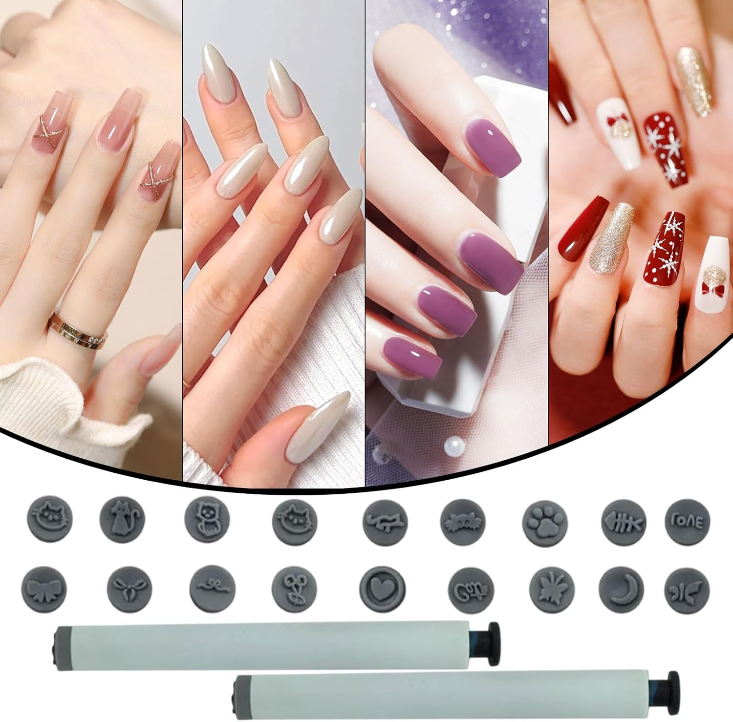 Nail Printing Pen | Flower Nail Pen Portable Manicure for Girls, Teenagers, Children and Family image number 3