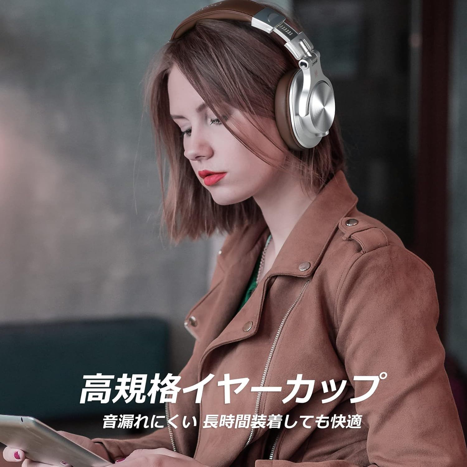 Headphones, Oneodio Bluetooth 5.2 Wireless Headphones, 72 Hours Playtime, Sealed Earphones with Mic, AAC Compatible for DJ, Monitor Headphones Listening to Music, Instrument Practice, Studio Sound - Black image number 6