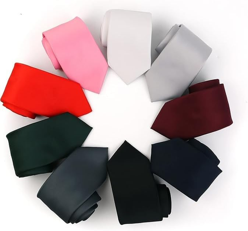 Solid Color Tie Men'S Polyester Silk High-Quality Handmade Men'S and Women'S Shirt Accessories Hand Tied Tie image number 2