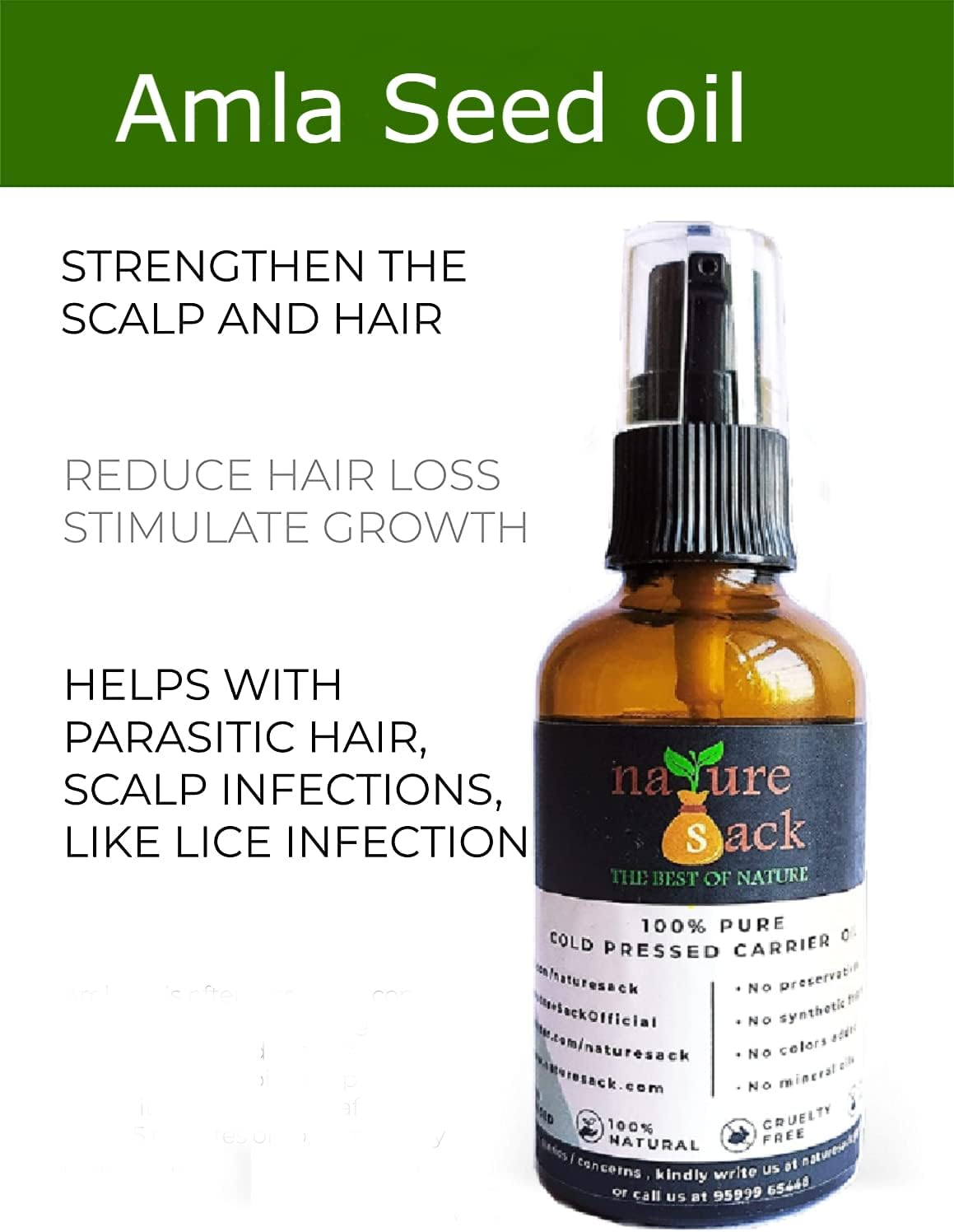 Amla Seed Oil (Indian Gooseberry) 100Ml 100% Pure Natural Cold Pressed Carrier Oil for Skin Care, Hair Care. image number 6