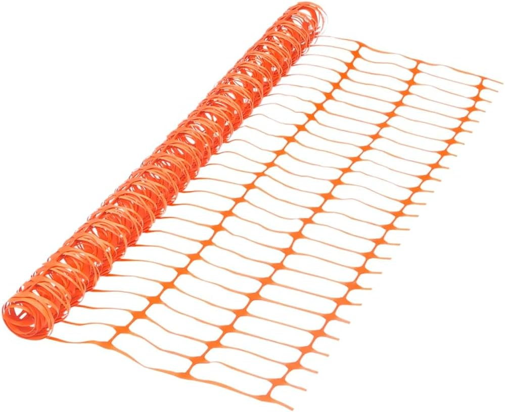 Vidaxl Safety Garden Fence 30 M - HDPE Material, Orange - Temporary Fencing Solution for Construction Sites, Farms, Outdoor Events image number 2