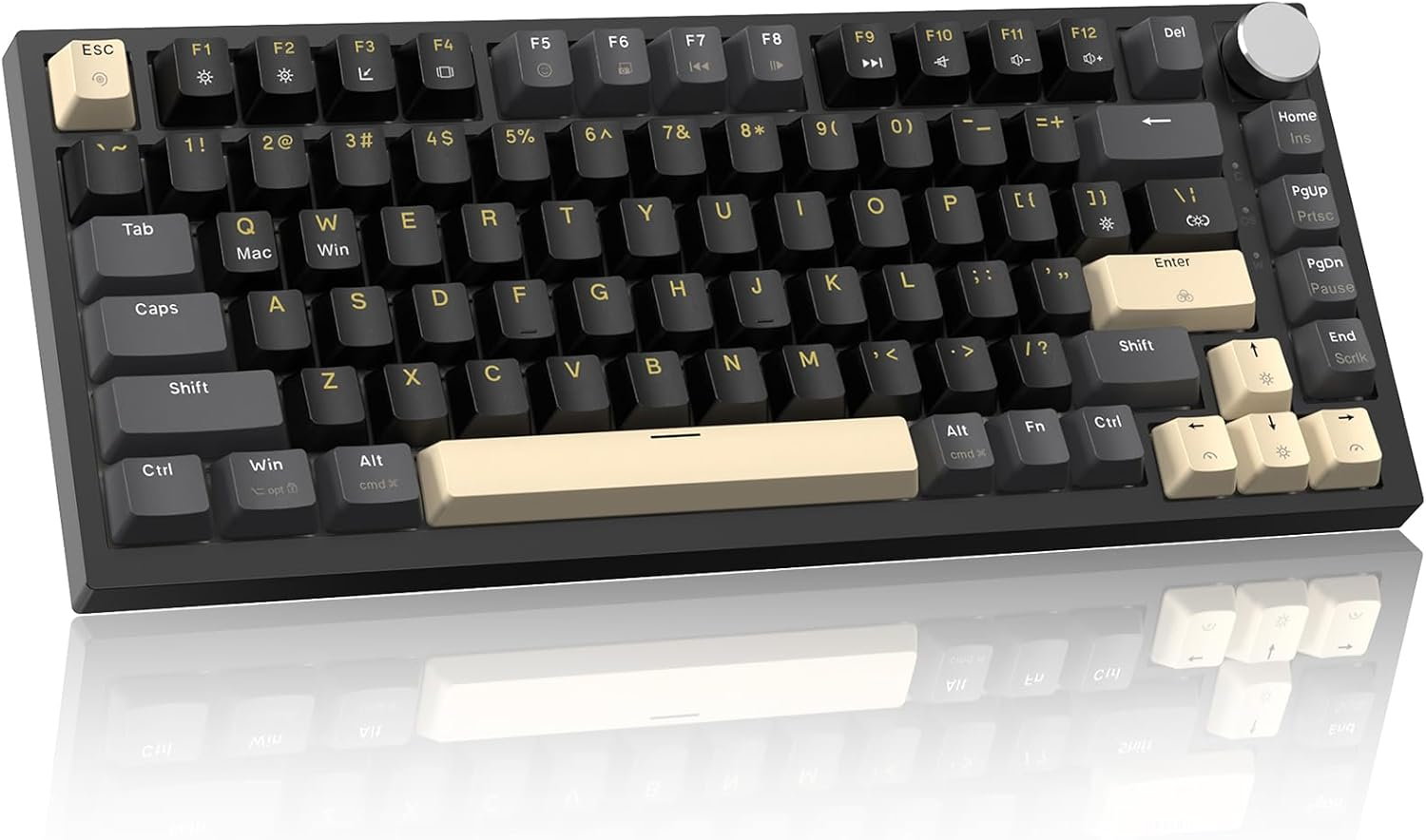 Lexonelec X ATTACK SHARK K85 Magnetic Switch Mechanical Keyboard, Rapid Trigger, Cloud Driver, LIGHTSYNC RGB Backlit, TKL Gasket 75% Gaming Keyboard with Knob Control & Coiled Cable for Win/Mac - Blue