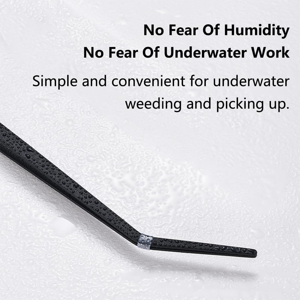 Aquarium Tweezers, Straight & Curved 38Cm/14.9In Extra Long Feeding Tongs Stainless Steel Fish Tank Tools for Aquatic Plants, Lizards and Turtles (2 Pack) image number 2