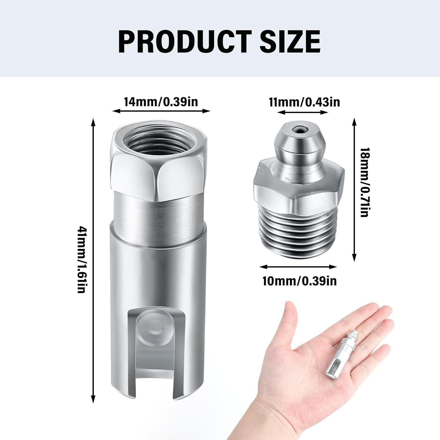 90 Degree Grease Coupler, Push-On Slotted Right Angle Grease Fitting Fits Standard 1/8" NPT Hoses, Universal Car & Industrial Grease Coupler Accessory for Efficient Lubrication and Maintenance