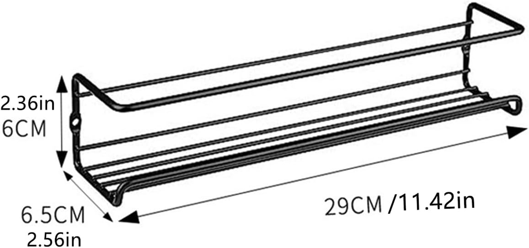 AIMALL 4PCS Stainless Steel Kitchen Seasoning Rack Set Wall Mounted Carbon Steel Punch-Free Spice Storage Shelf with Drainage Design for Bottles and Condiments image number 3