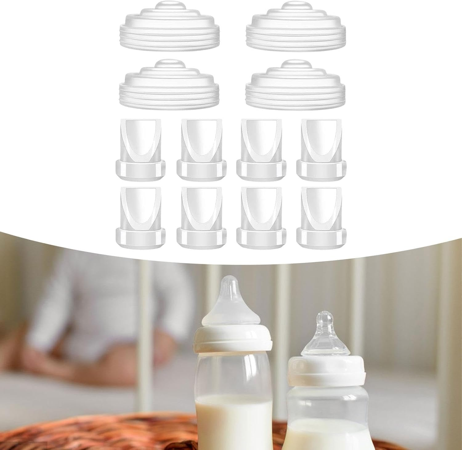 Ｓｉｍｈｏａ Replacement Duckbill Valves and Diaphragm Seal for M5 Wearable, 12Pcs - 8Pcs image number 5