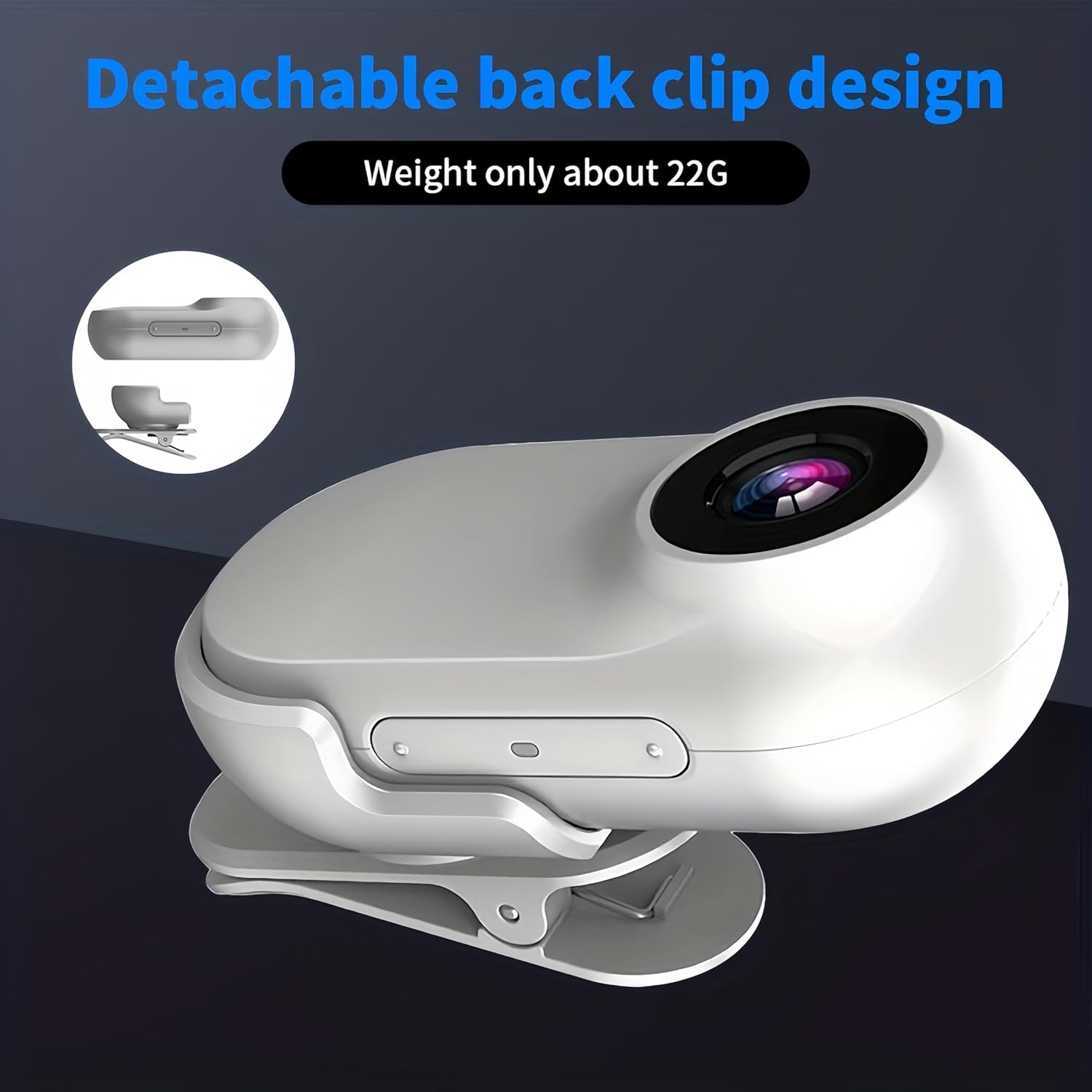 Bewinner Cat Camera Collar, 170&deg; Wide Angle Dog Collar Camera with 0.96 Inch LCD Screen, Multifunctional Body Camera for Video Recording