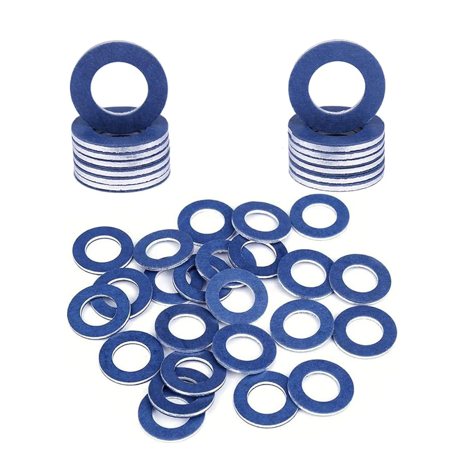 20PCS Oil Drain Plug Gaskets, Aluminum Crush Washer Seals for Toyota Lexus Scion, 12Mm Hole, Fits OE# 90430-12031, Engine Oil Pan Drain Plug Washer Kit image number 4