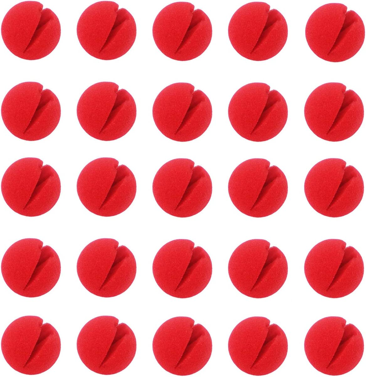 Ogrmar 25PCS Red Circus Clown Nose Christmas Costume Party Cosplay Red Nose Day Halloween Decor (25PCS) image number 3