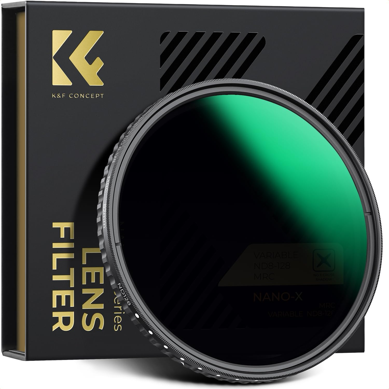 K&F CONCEPT 67Mm Variable ND Lens Filter ND8-ND128 (3-7 Stop) Waterproof VND Filter with 28 Multi-Coatings for Camera Lens (Nano-X Series) image number 6