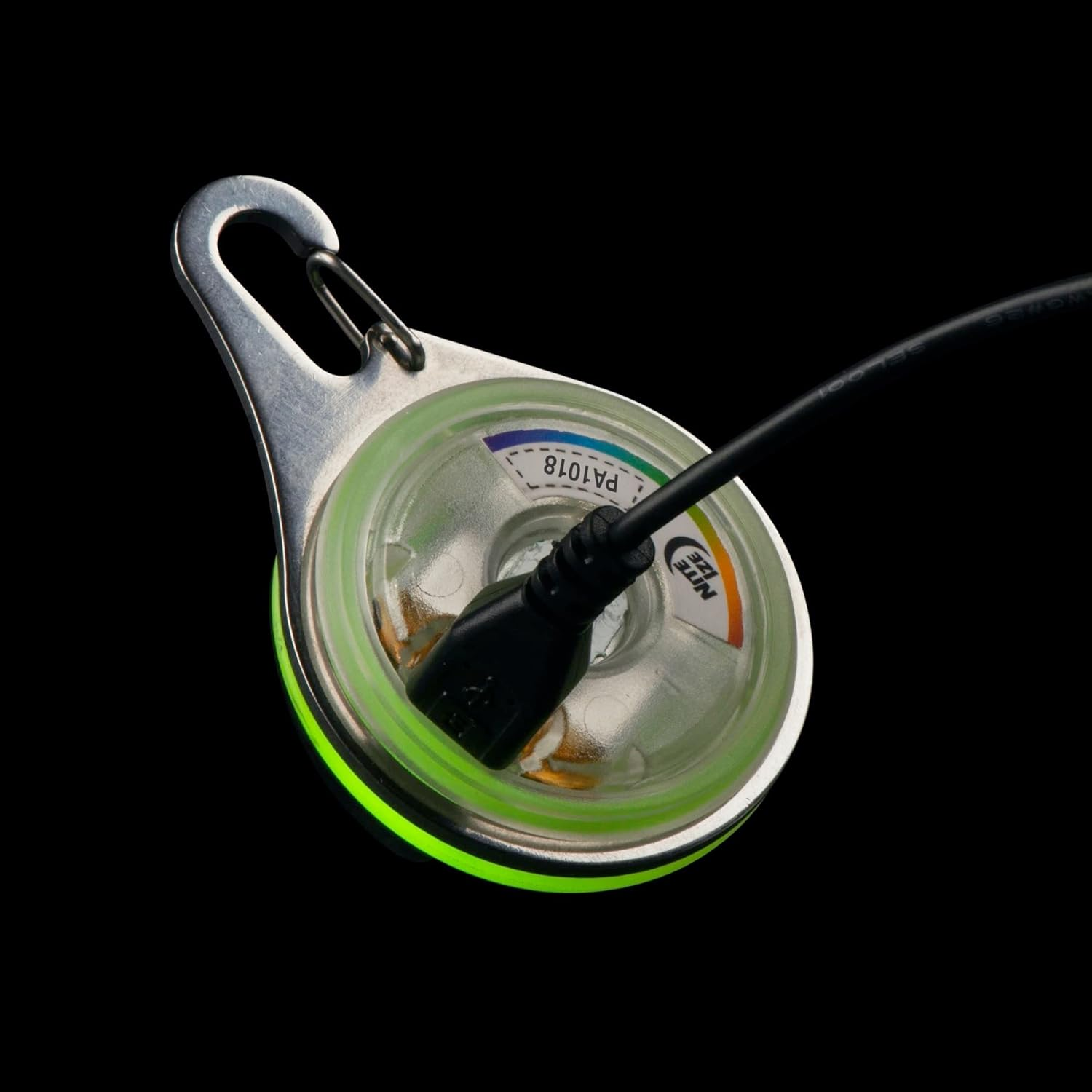 Nite Ize Spotlit XL LED Collar Light, Carabiner Clip Dog Light, USB Rechargeable, Disc-O Select Color-Changing Light