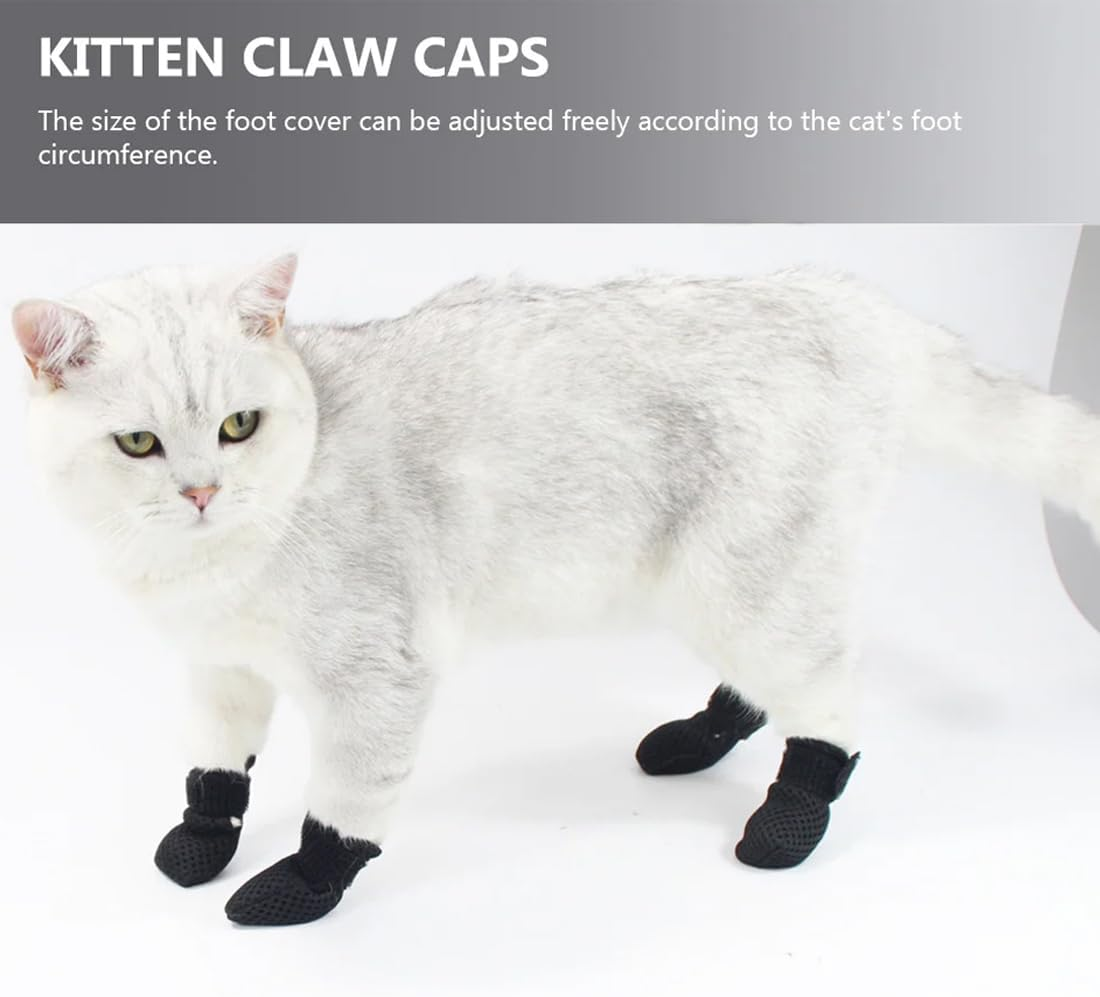 Pack of 4 Dog Shoes, Paw Protection for Dogs, Dog Shoes for Large Dogs, Paw Protection Dog Injury, Dog Shoes, Paw Protection, with Non-Slip Sole, for Small, Medium Dogs image number 3