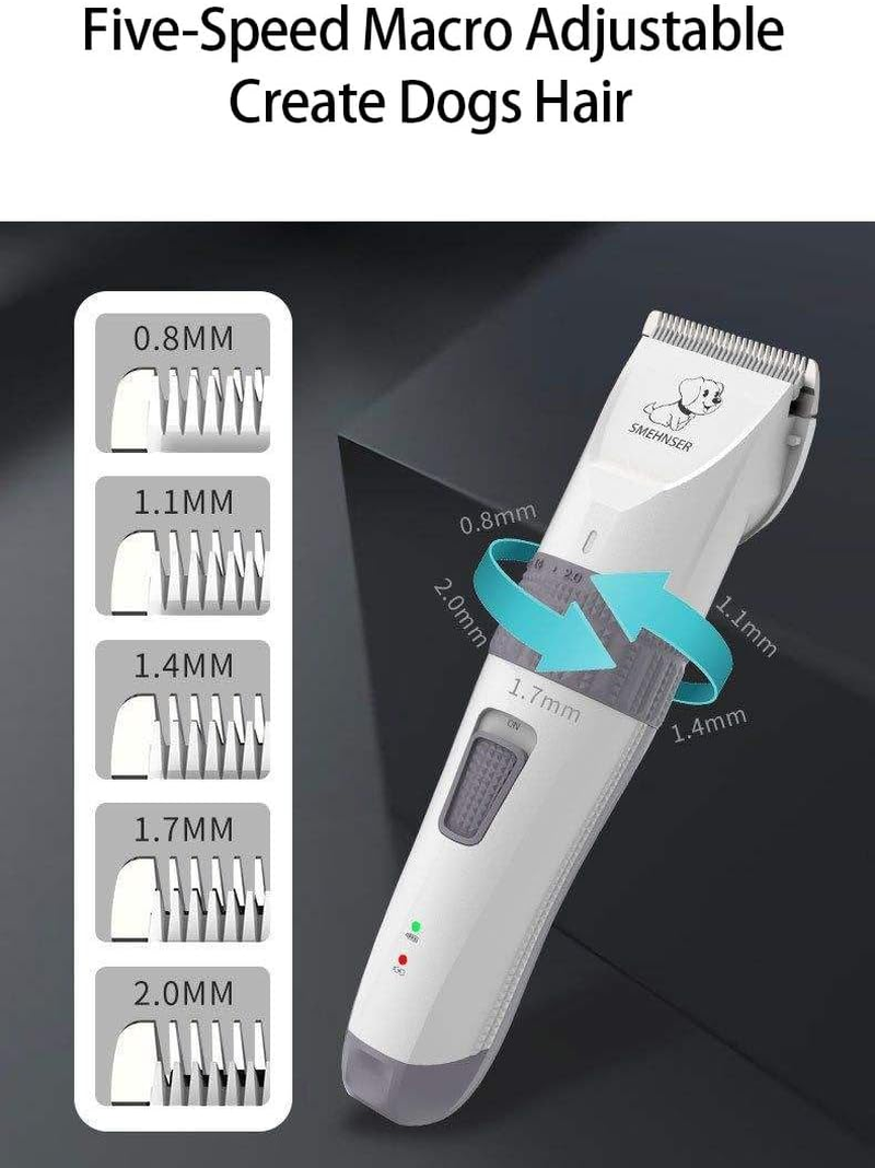 Dog Clippers, Professional Pet Grooming Kit, Rechargeable Pet Shaver Cordless Silent Dog Hair Trimmer, Best Hair Clipper for Dogs Cats Pets image number 1
