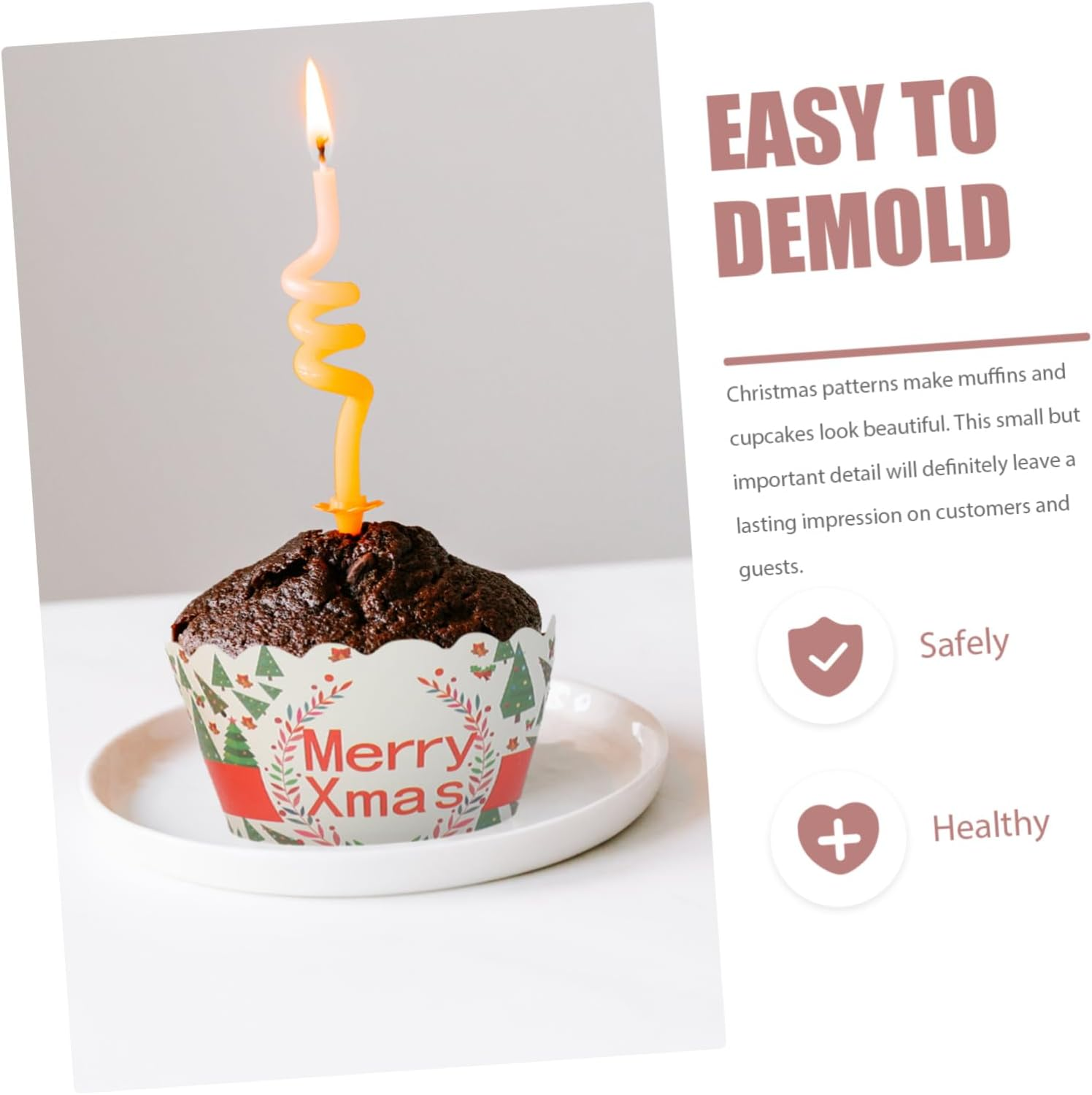 150Pcs Cake Cup Muffin Cup Baking Cake Making Paper Muffin for Making Liners for Baking Home Tools Christmas Dessert Random Color image number 5