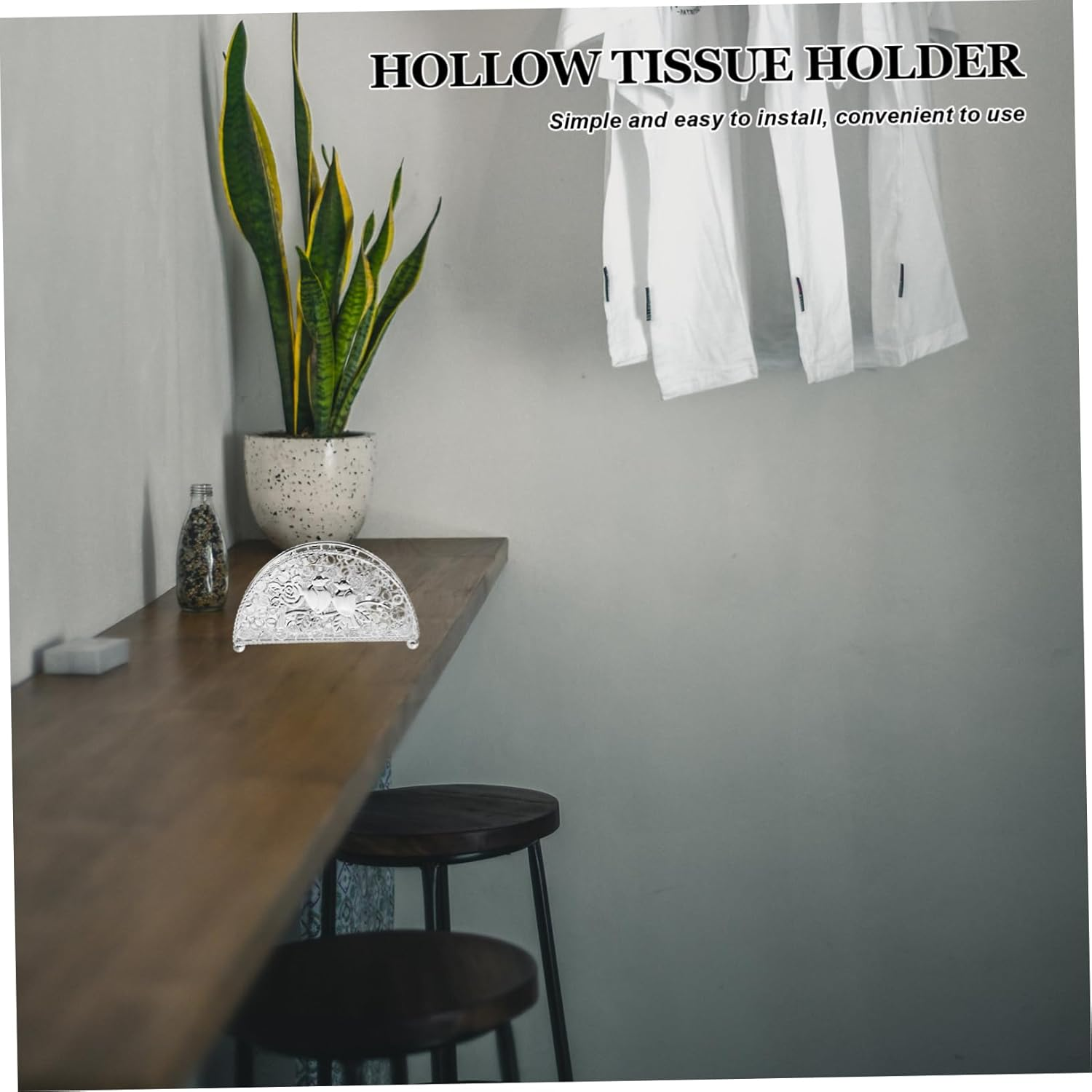 KICHOUSE Freestanding Napkin Rack Metal Paper Towel Holder Napkin Storage Holder image number 1