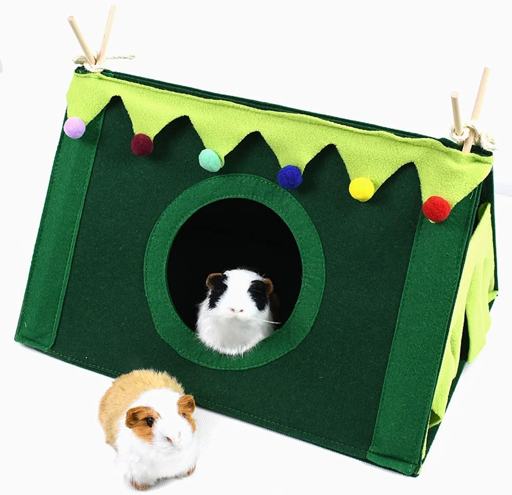 ASOCEA Guinea Pig Forest Hiding Fleece Corner Hammock Small Animals Hiding Pet Cage Habitat House Tent Nest Toy for Ferrets Chinchillas Hedgehog Hamster Glider Rats image number 2