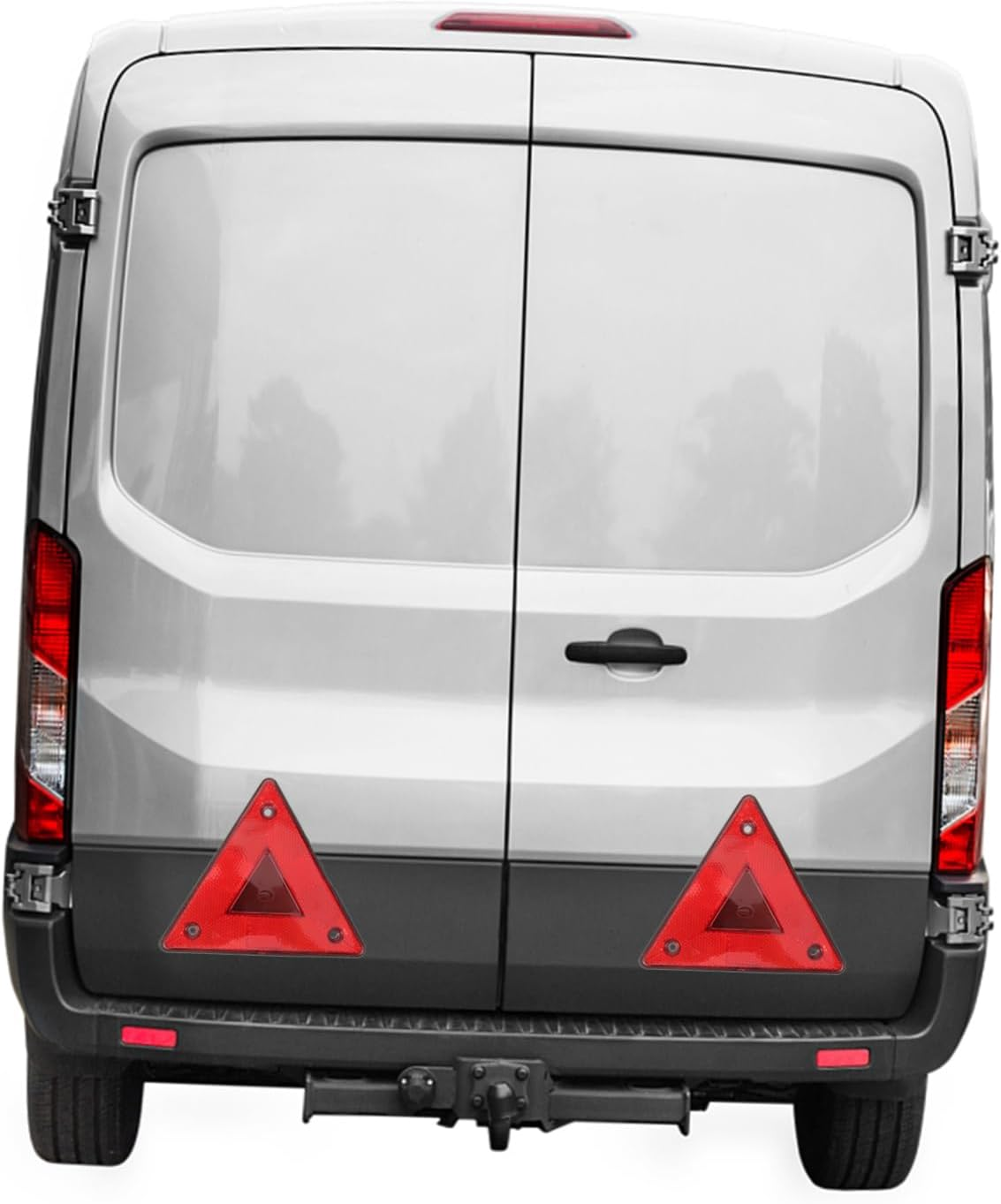 6Pcs Triangle Reflectors for Vehicle Safety Slow Moving Car Warning Signs High Visibility Reflective Triangle Kit Construction Easy Install and Replace image number 4