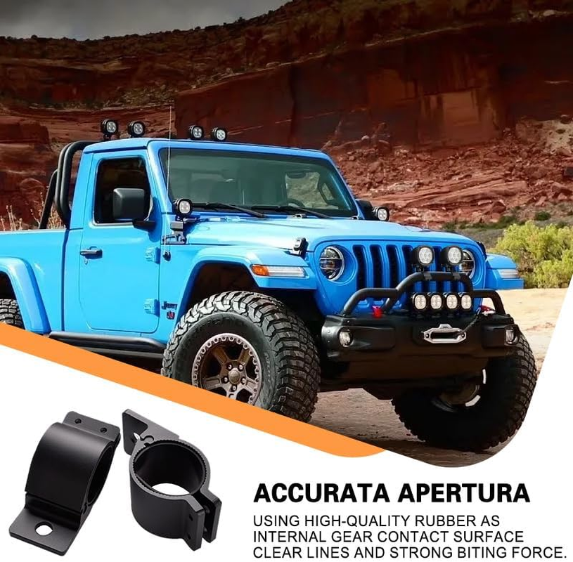 KMFCDAE Tube Clamp Mounting Bracket for 2 Inch Bull Bar Roof Rack Roll Cage Mounts LED Square round Work Light & Light Bar (Adjustable between 47-53Mm/1.8-2.1Inch) image number 4