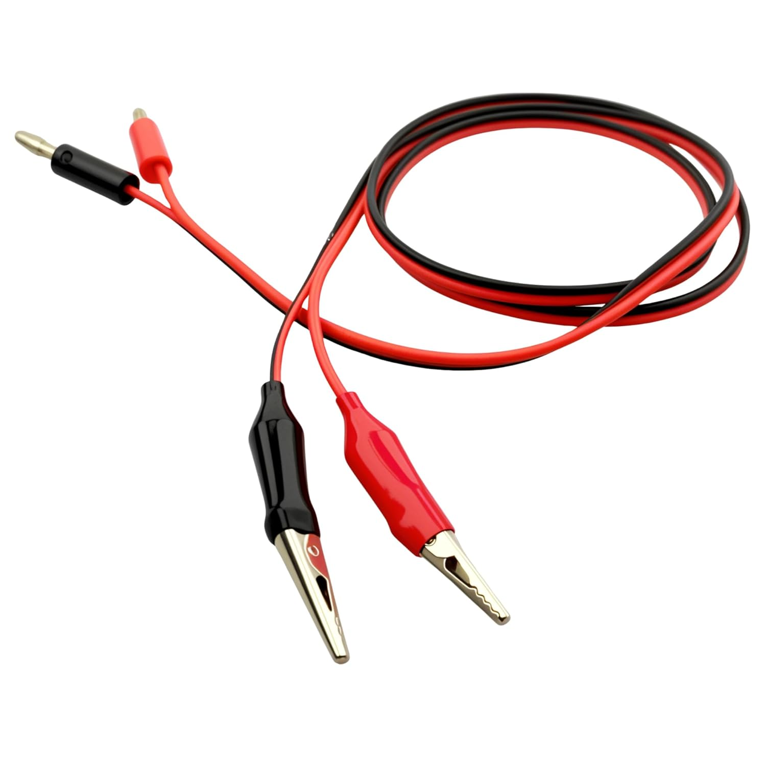 EFGTEK 2 Pack Banana Plug to Alligator Clip Test Electrical Lead Cable Line Wire,4Mm Banana Plug for Multi-Meter,Electrical Test Jumper Wire (100Cm) image number 2