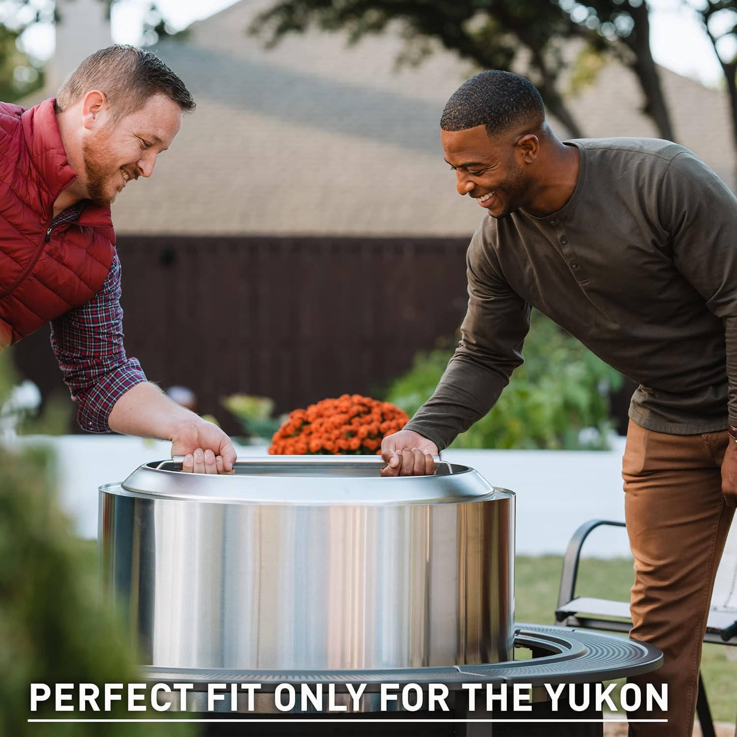 Solo Stove Fire Pit Surround Tabletop, Large | Elevation for Yukon Wood Burning Outdoor Fire Pit, Powder-Coated Steel/Uv-Resistant Outdoor Fabric, Dimensions (Hxdia): 52 X 133,5 Cm, Black image number 6