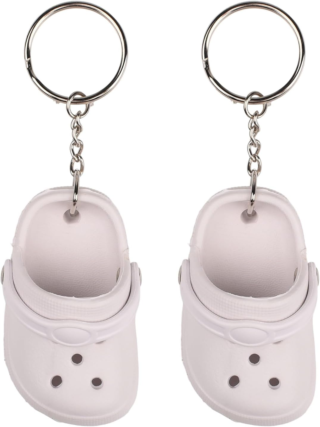 2 Pieces Mini Croc Shoe Keychain Novelty Keychain Shoe Pendant Key Ring Decorative Keychain for Gift Decor Party Favor